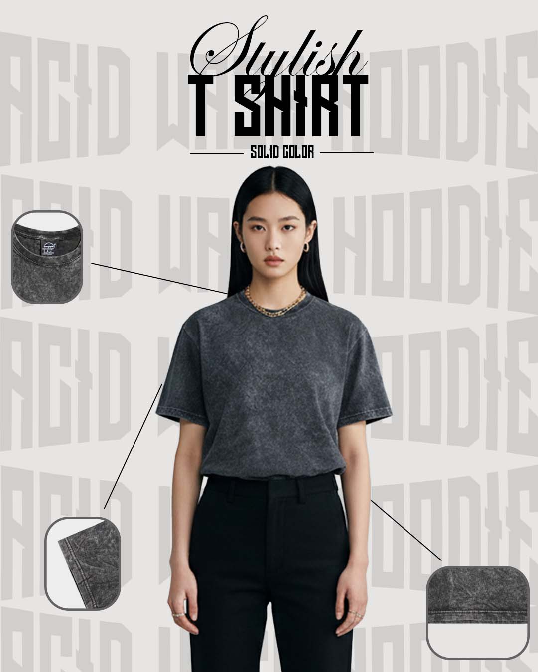 Black Acid Wash T-Shirt