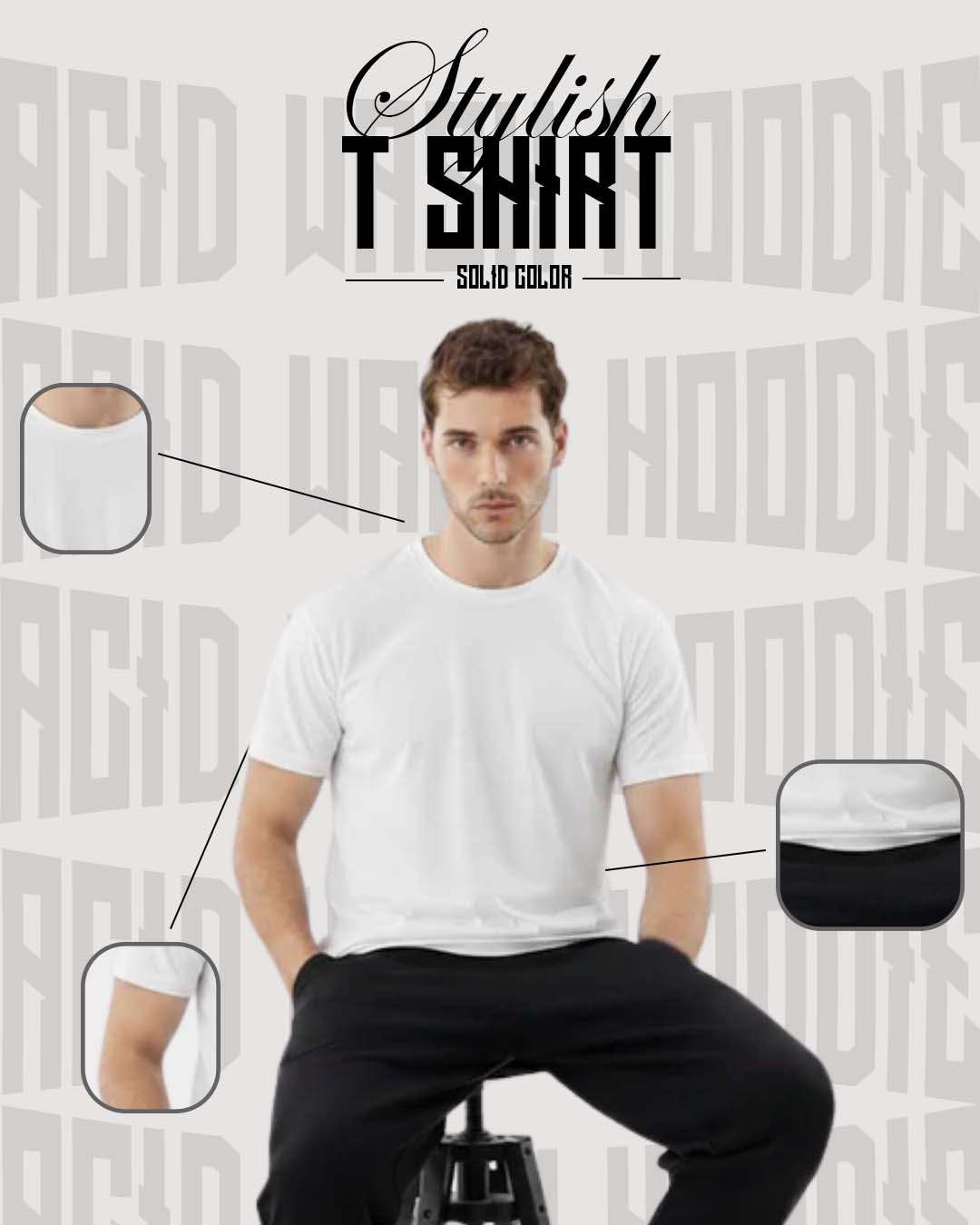 Plain White Cotton T-Shirt