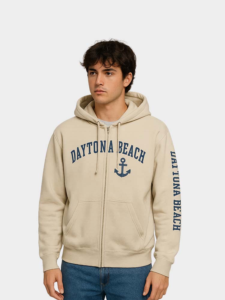 Daytona  Acid Wash Hoodie (OFF WHITE) color