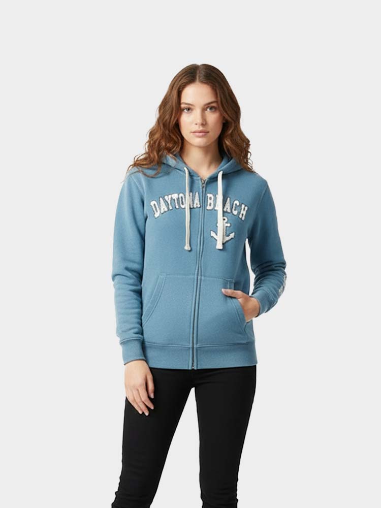 Daytona Hoodie acid wash (Deep sea)