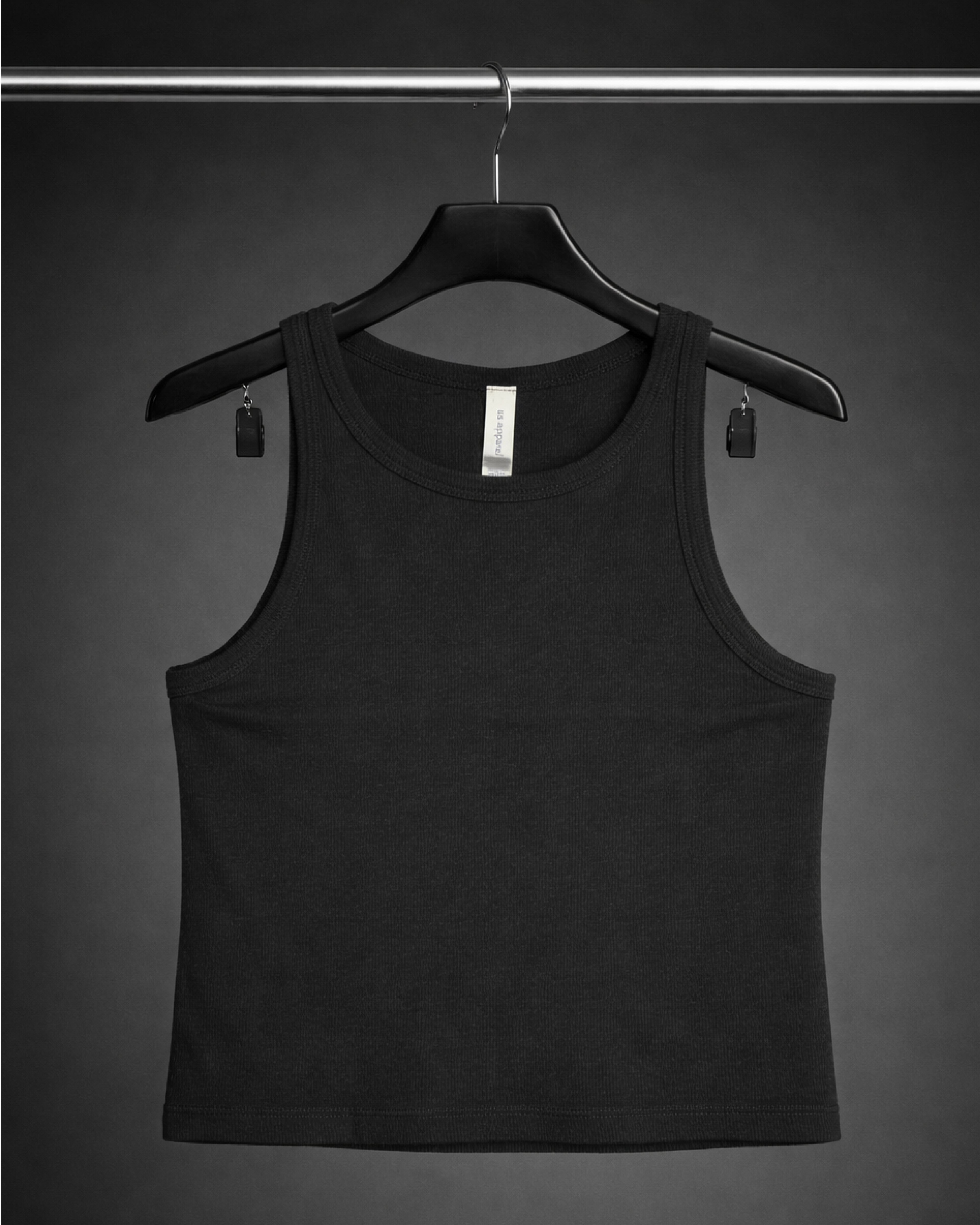 Classic Black Cotton Sleeveless Tank Top
