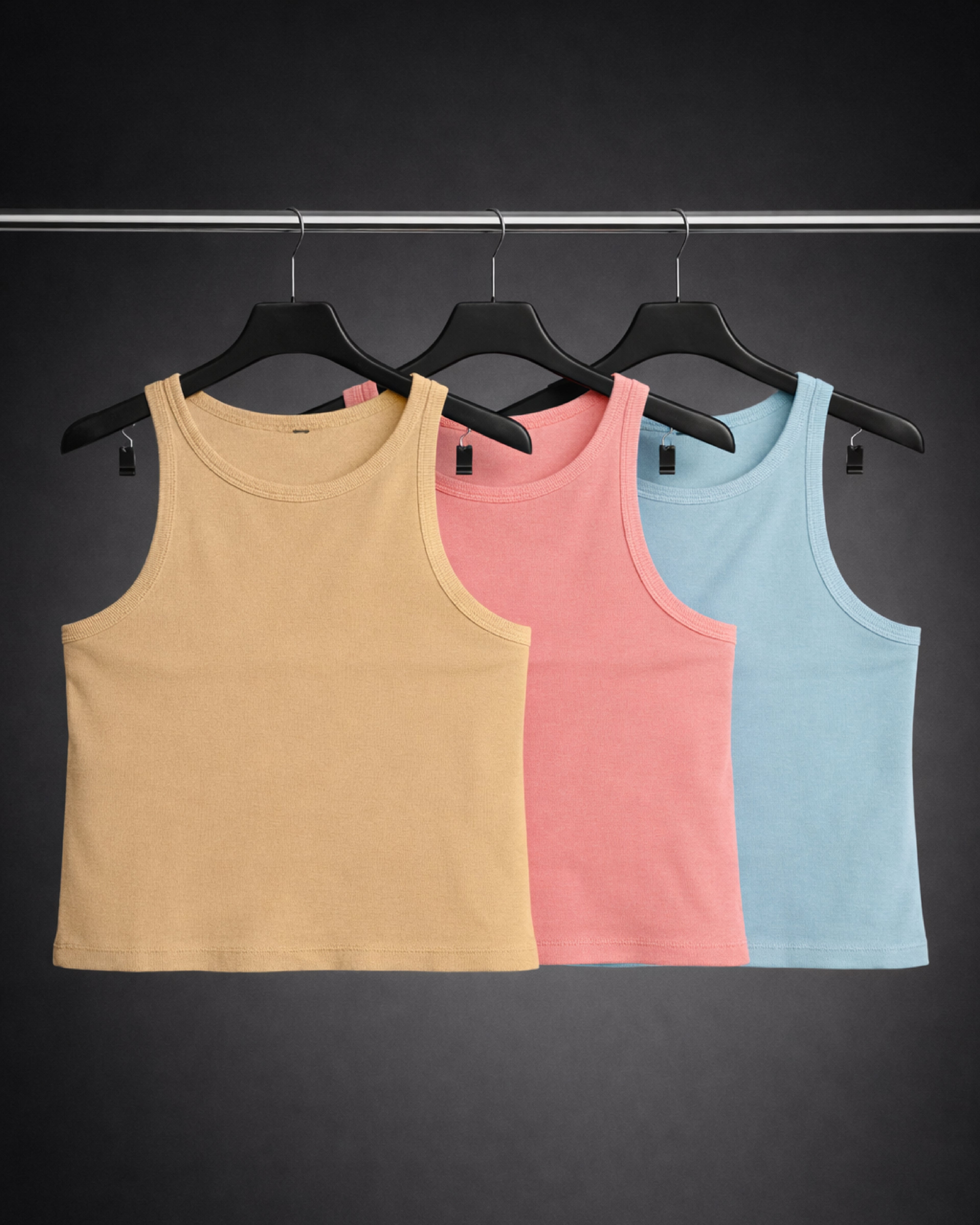 Cotton Sleeveless Tank Top – Pastel Colors
