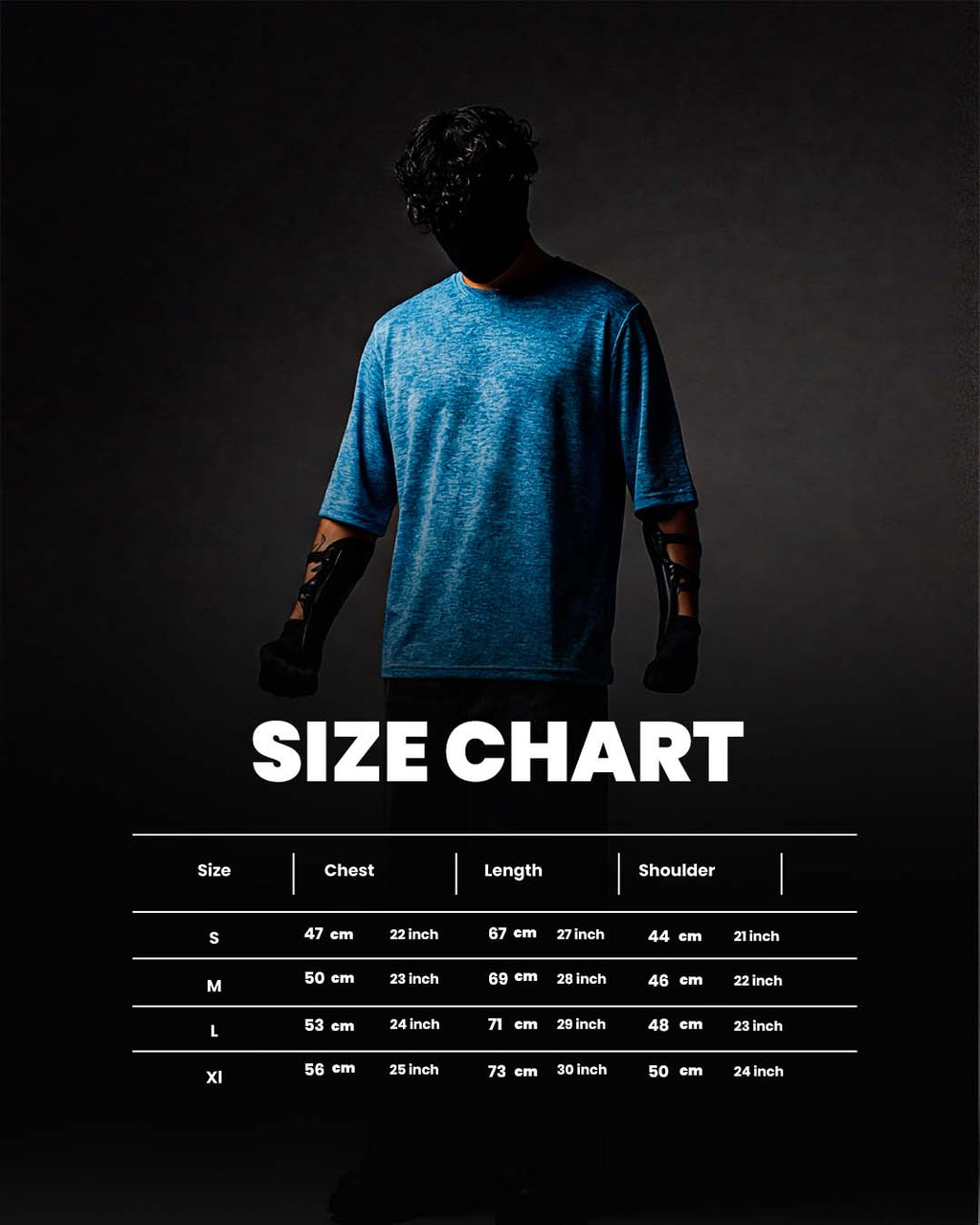 Oversized Ocean Blue Acid Wash T-Shirt