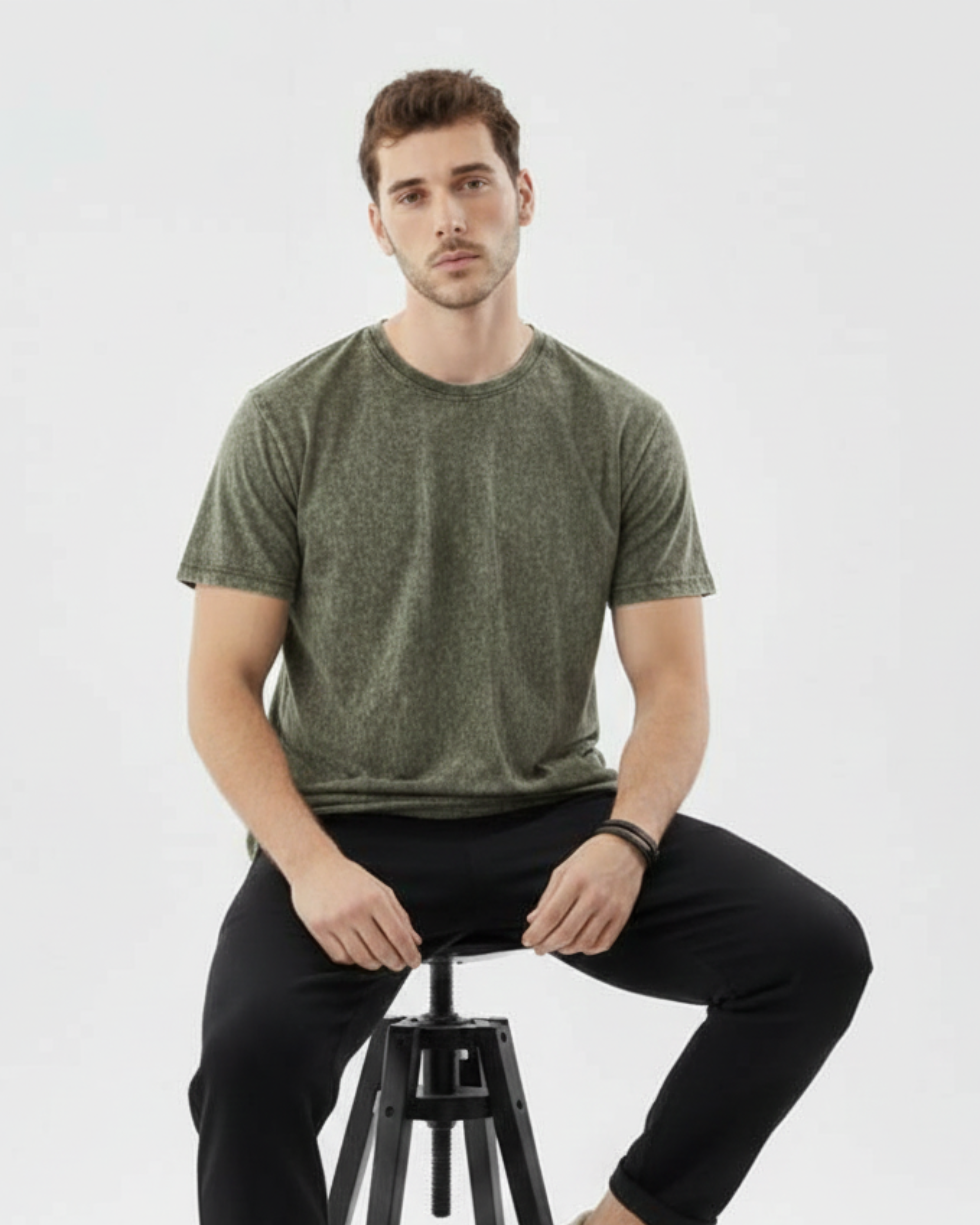 Sage Green Acid Wash T-Shirt