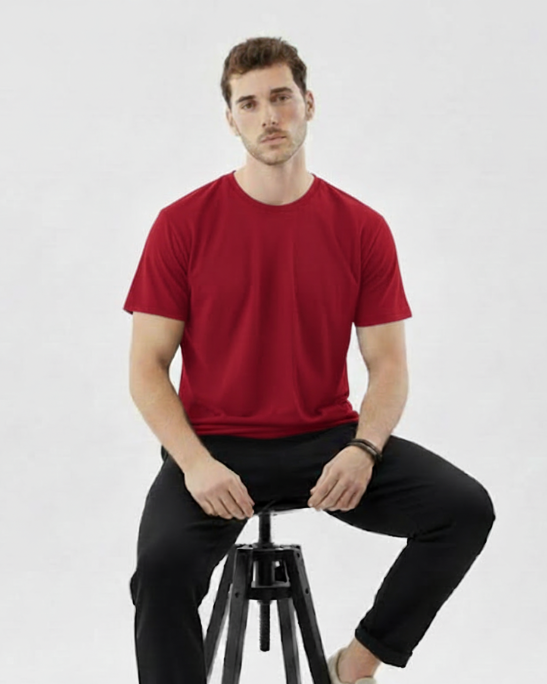 Plain Red Cotton T-Shirt