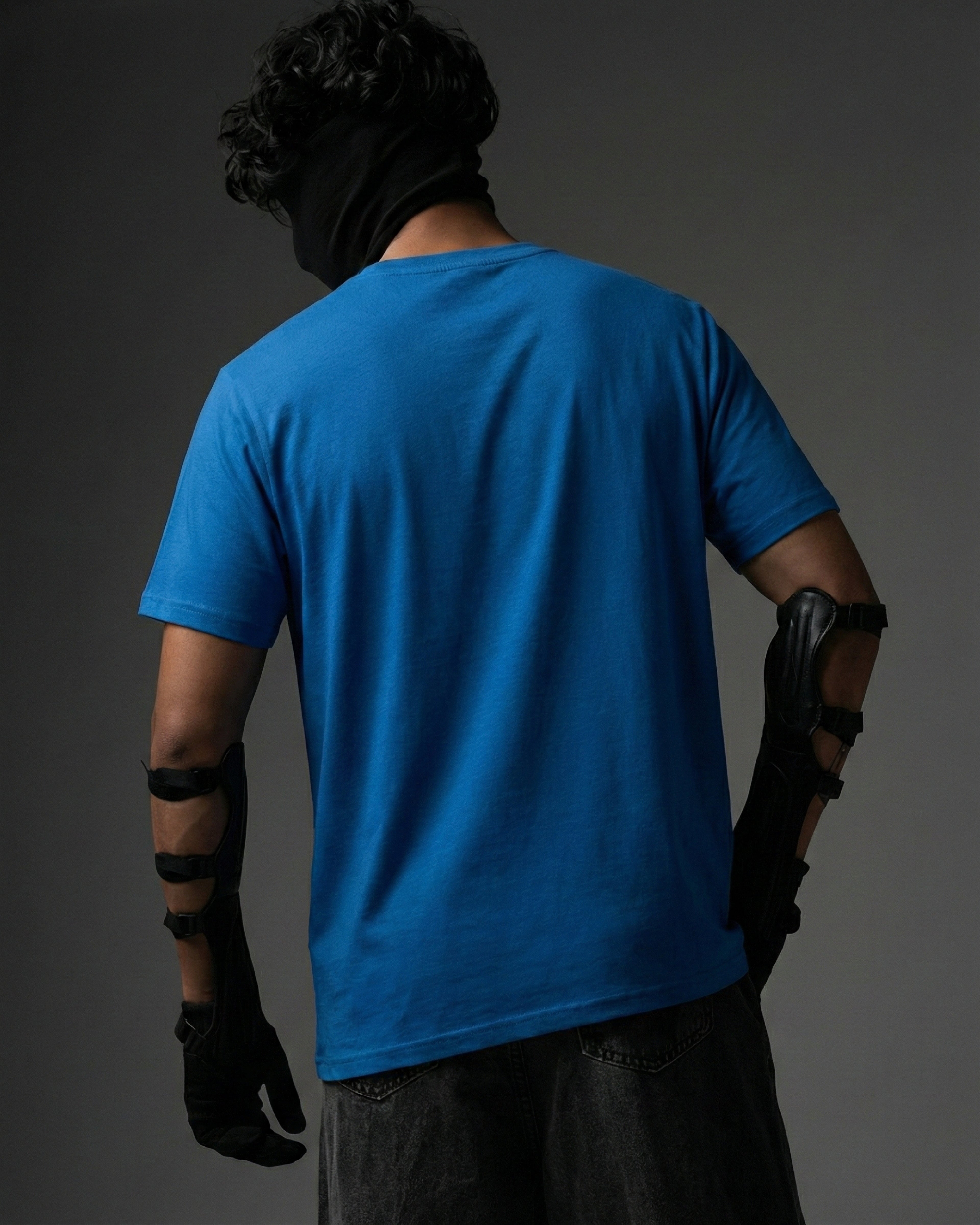 Plain Blue Cotton T-Shirt