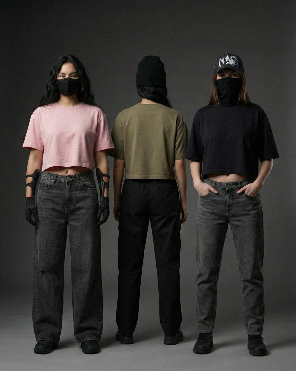 Pack of 3 Premium Cotton Crop Top – Streetwear Combo